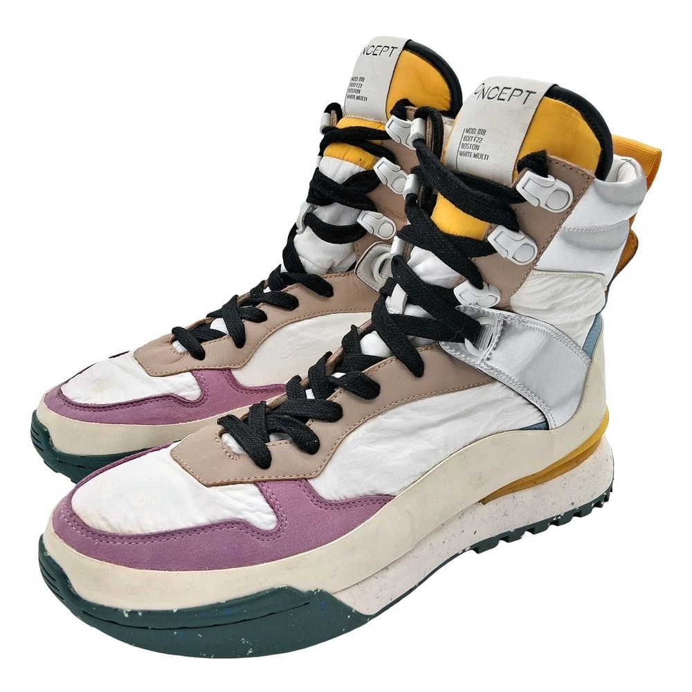 Oncept Rooftop Boots Womens Size 10 White Multi High Top Platform Shoes